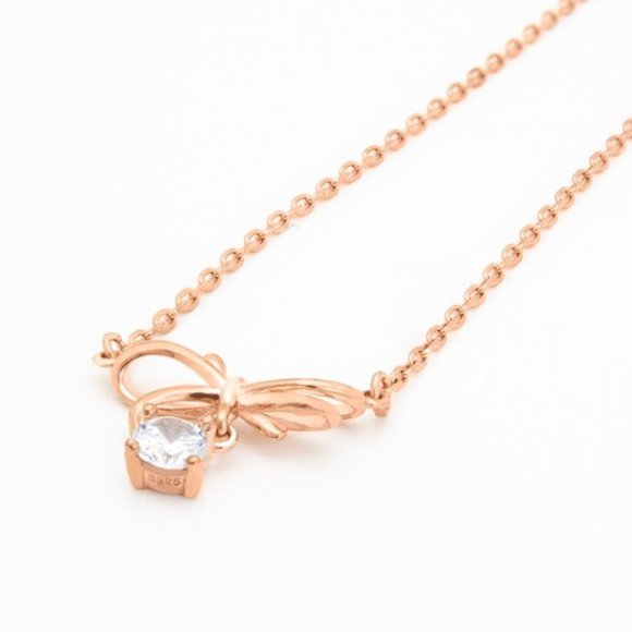 Sterling Silver Zircon Stone Necklace - Picture 2 of 3